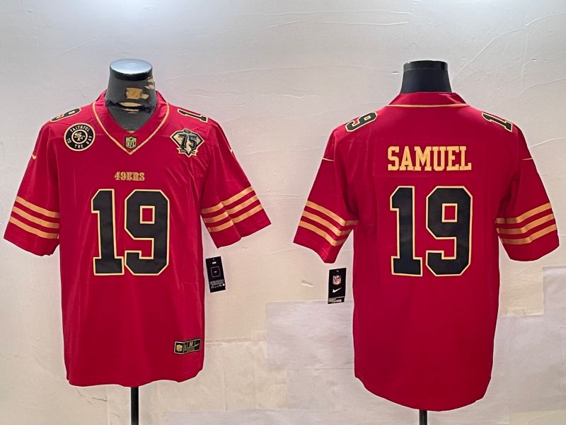 Men San Francisco 49ers #19 Samuel Red Gold 2024 Nike Limited NFL Jersey style 12304->san francisco 49ers->NFL Jersey